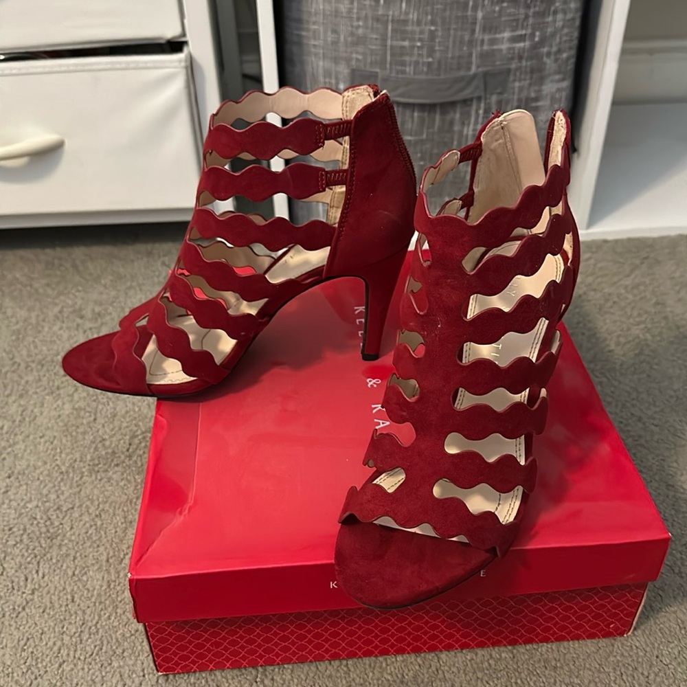 red stiletto heels